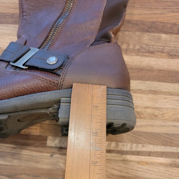 Earth Origins by Earth Portia Wide Shaft Dark Brown Distressed Leather High Boot - Picture 8 of 15